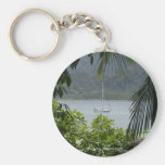 Moira at anchor, Bahia Drake, Costa Rica Keychain