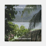 Moira at anchor, Bahia Drake, Costa Rica Fridge Magnet
