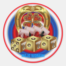 Mojo Fast Luck  Mojo Workin! Round Stickers