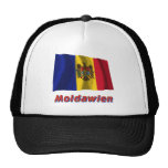 Moldawien Fliegende Flagge mit Namen Mesh Hat