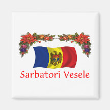 Moldova Christmas Fridge Magnet