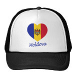 Moldova Flag Heart Hats