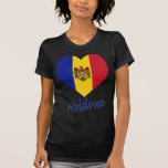 Moldova Flag Heart T-shirt