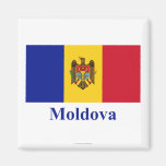 Moldova Flag with Name Magnet