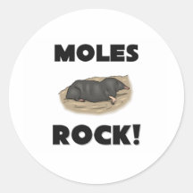 Moles Rock Round Stickers