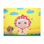 Molly Mushroom Baby In Polka Dottie Whimsy Land postcards