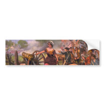 Molly Pitcher Firing Cannon at Battle of Monmouth Bumper Sticker