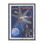 Molniya Communications Satellite postcards