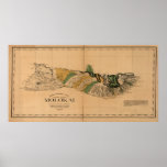 Molokai, 1897, Vintage Hawaii Map posters
