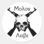 Molon Labe Round Sticker