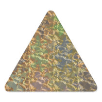 Molten Gold   BREAKER 3d cooler colour floral wave Triangle Stickers
