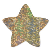 Molten Gold   BREAKER 3d cooler colour floral wave Star Stickers
