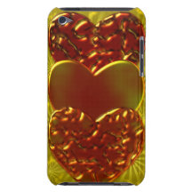 Molten Metal Heart Design iPod Touch Cover