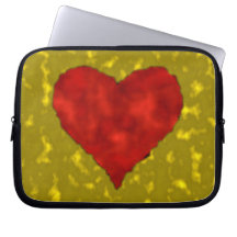 Molten Metal Heart Design Laptop Computer Sleeve