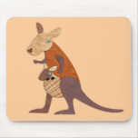 Mom and Baby Kangaroo Mouse Mat