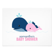 Mom and Baby Whale Mom Advice Cards {pink}