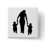 Mom and Kids Button