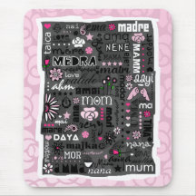 MOM IN DIFFERENT LANGUAGES MOUSEPAD