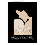 mom with new baby illustration , greeting card cards