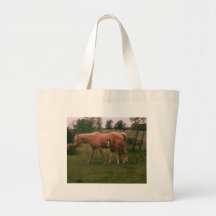 Moma horse and baby horse tote bags