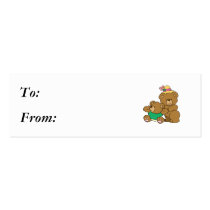 Momma and Baby Boy Bear Business Card Template