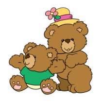 Momma and Baby Boy Bear Cut Out