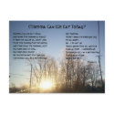 "Momma Can We Eat Today?"  ~  Postcard