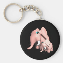 Momma Elephant Key Chain