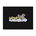 mommy and baby ducks post card