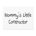 Mommys Little Contractor postcards