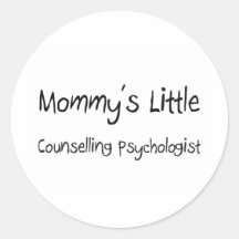 Mommys Little Counselling Psychologist Round Stickers