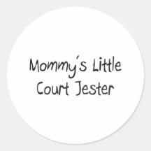 Mommys Little Court Jester Round Stickers