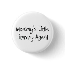 Mommys Little Literary Agent buttons