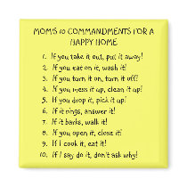MOM'S 10 COMMANDMENTS MAGNET