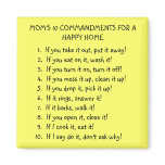 MOM'S 10 COMMANDMENTS MAGNET