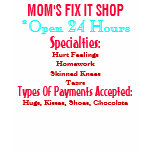 Moms Fix it Shop t-shirts