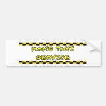 MOMS TAXI SERVICE BUMPER STICKERS