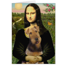 Mona Lisa - Airedale Terrier (#1) Cards