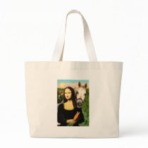 Mona Lisa and her Arabian Horse Tote Bag