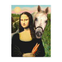 Mona Lisa and her Arabian Horse Postcard
