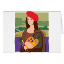 Mona Lisa Artist Greeting Cards