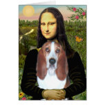 Mona Lisa - Basset Hound #4 Greeting Cards
