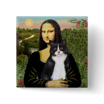 Mona Lisa - black and white cat