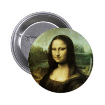 Mona Lisa by Leonardo da Vinci Vintage Renaissance Pinback Button