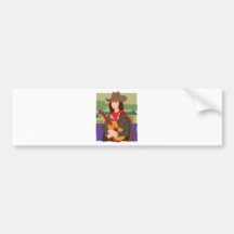 Mona Lisa Cowgirl Bumper Sticker