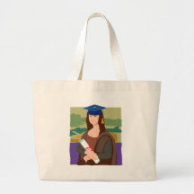 Mona Lisa Graduate Tote Bags