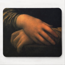 Mona Lisa - hands Mouse Pad