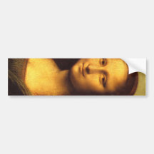Mona Lisa Head Detail - Leonardo Da Vinci Bumper Sticker