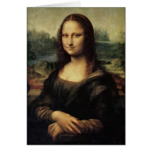 Mona Lisa in detail Greeting Cards