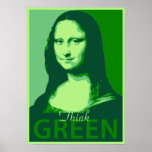 Mona Lisa is Green posters